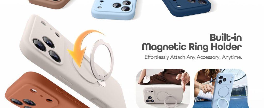 “GolbinBox iPhone 17 Pro Max case showing rugged shockproof design with MagSafe kickstand”