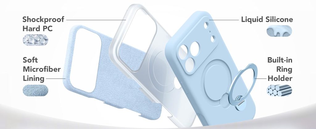 “GolbinBox iPhone 17 Pro Max case showing rugged shockproof design with MagSafe kickstand”