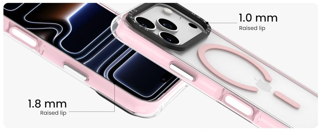 “ORNARTO military grade phone case showing soft silicone grip and raised camera protection”